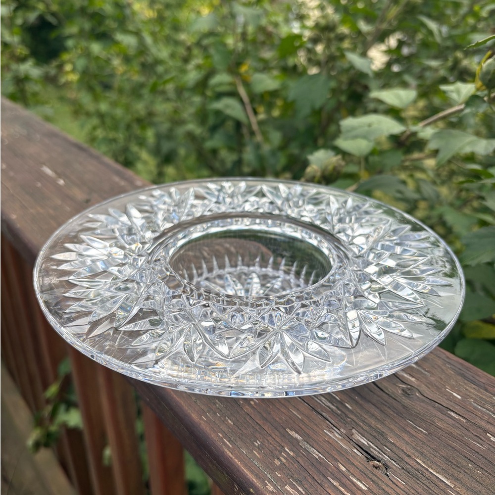 Elegant Waterford Crystal Bethany pillar candle holder